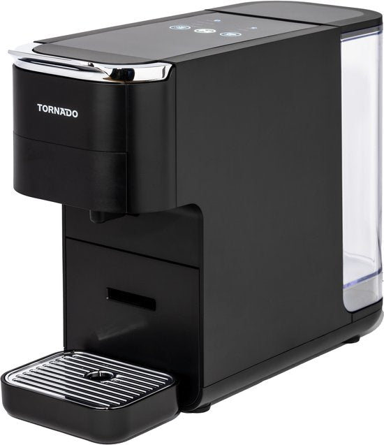 Tornado TCM7042-GS - Koffiezetapparaat - Pads, Cups Gemalen Koffie - 1.5L - 1350W - Zwart