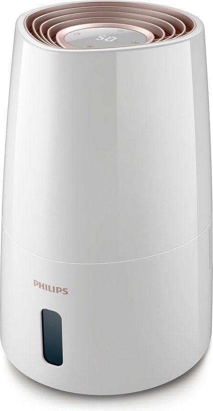 Philips 3000 Series HU3916/10 - Luchtbevochtiger(Wit en roze-goud)