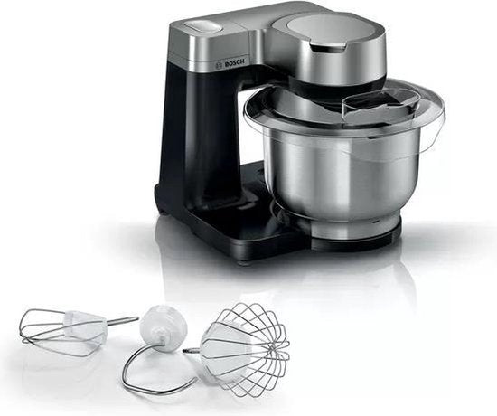 Bosch MUM Serie 2 - MUMS2VM00 - Keukenmachine - 900W - Keukenrobot - Keukenmixer - Mixer met Mengkom 3,8L - Zwart/RVS(Zwart)