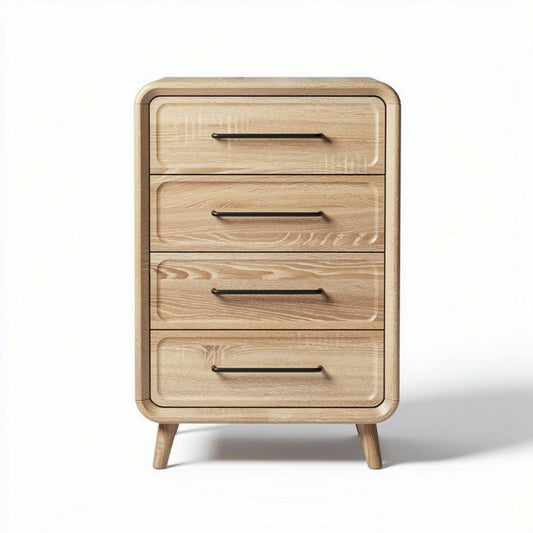 Houten kast met drie lades in natuurlijk eiken afwerking 60 x 40 x 90cm