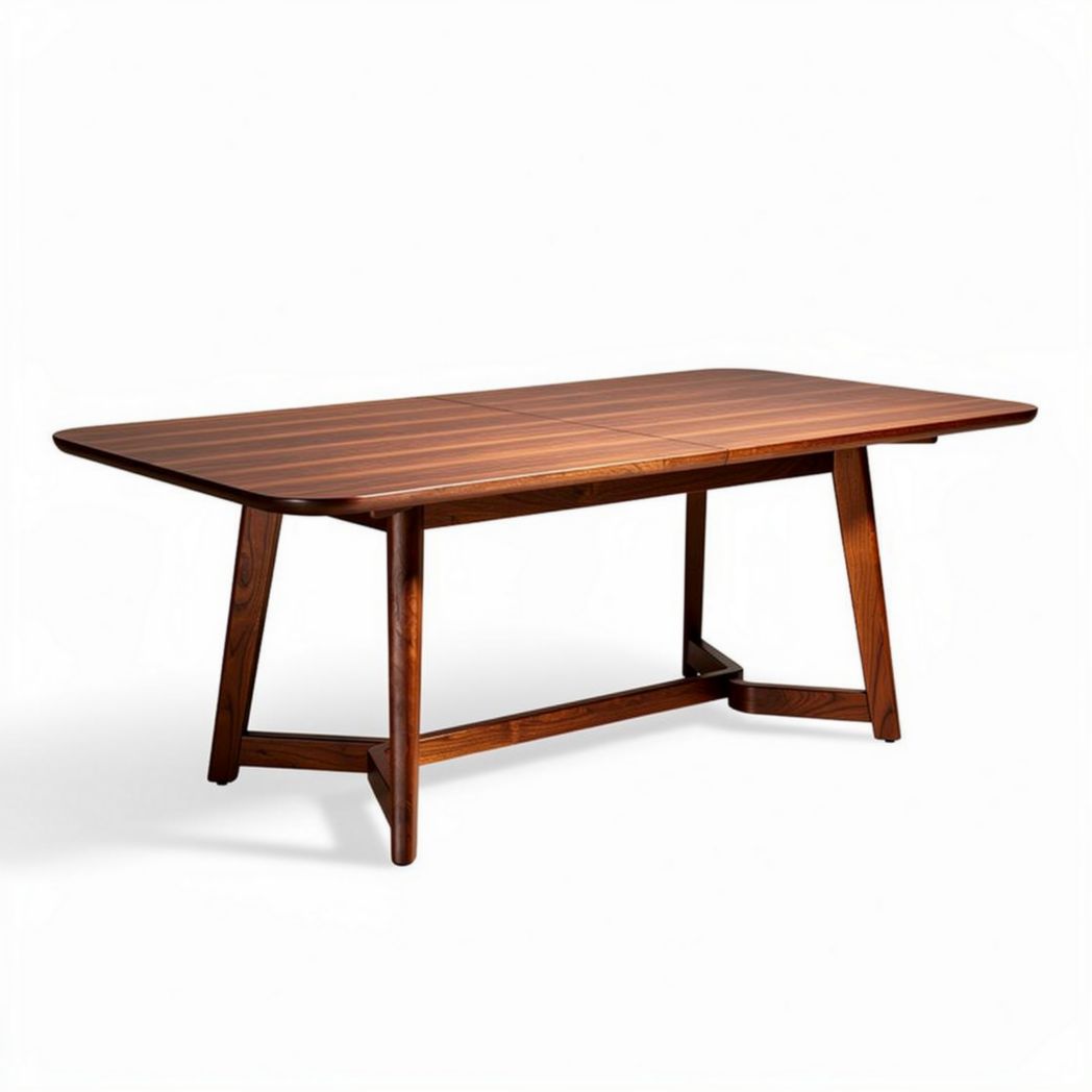 Eettafel van massief hout met afmetingen 200 x 100 x 75 cm