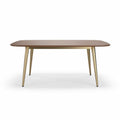 Houten eettafel met gouden poten 180 x 90 x 75cm modern design