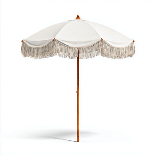 Parasoll met strepen 200 x 200 x 240 cm van polyester in zachte kleuren